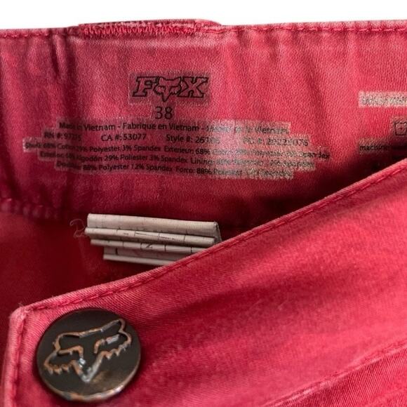 Fox Racing Men’s Red Printed Cargo Shorts Size-38 - Picture 2 of 6